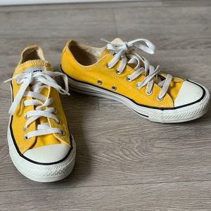 Yellow converse sneakers